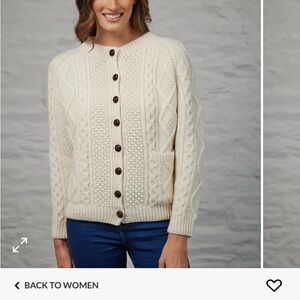 Cream Cable Knit Women's Sweater